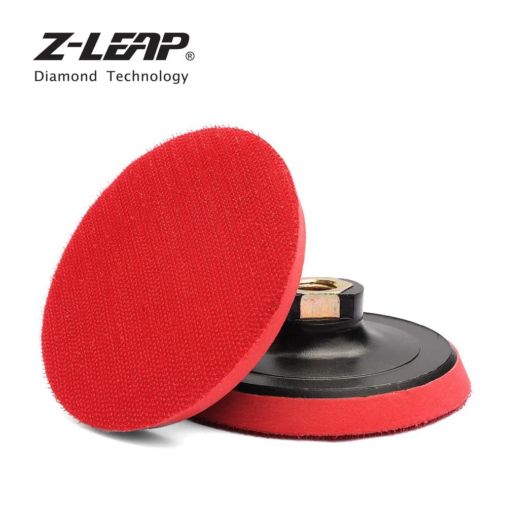 Z-LEAP 2 Pieces 4 Inch Polishing Backing Pads Plastic Foam Car Polishing Burnishing Grinders Backer Plate Buffing Holder