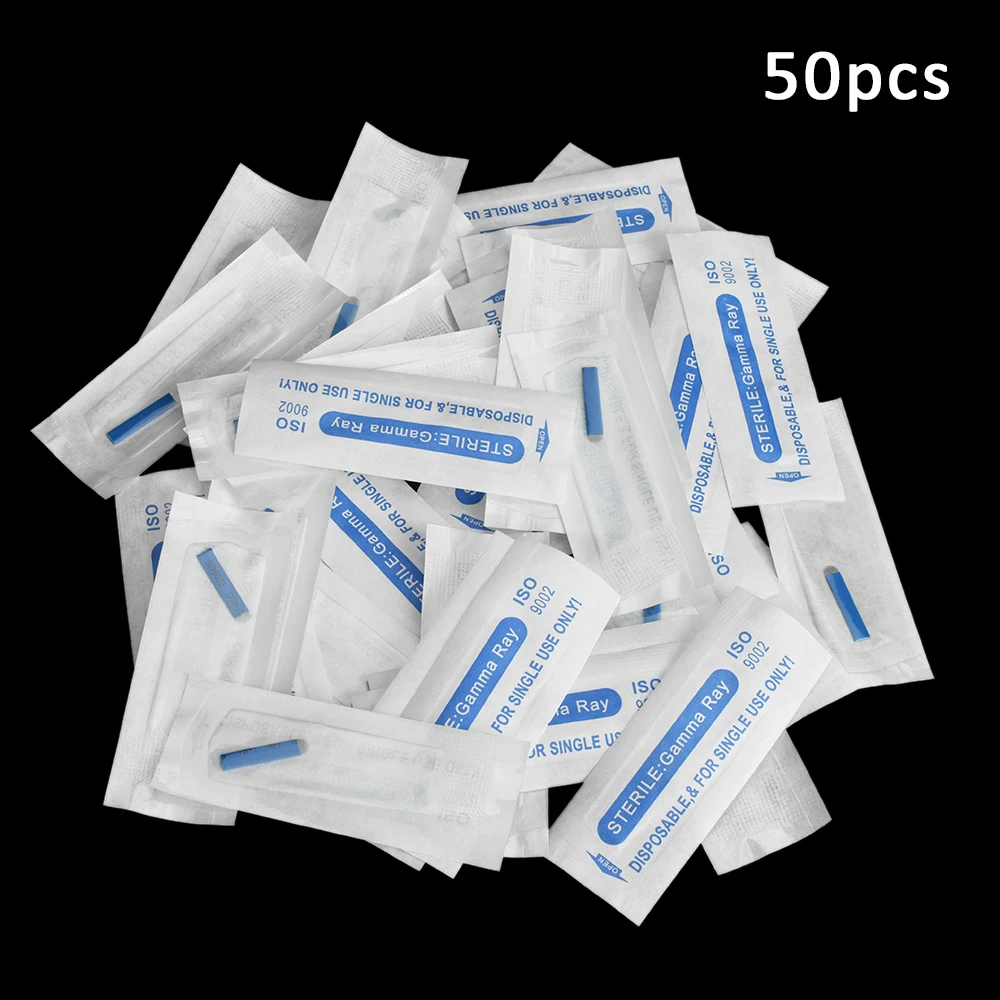 50pcs 18U Shape Permanent Make Up Needle Tebore Agujas Shading Laminas Para Tebori Microblading Laminas