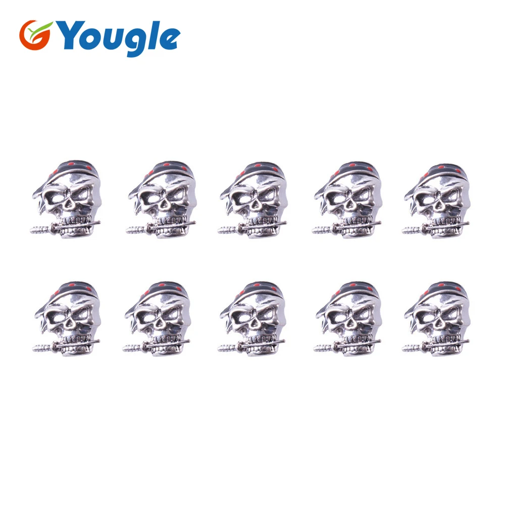 10 Pcs/Lot Skull Skeleton Paracord Pendant Knife Flashlight Bracelet Accessories Pendant No.3