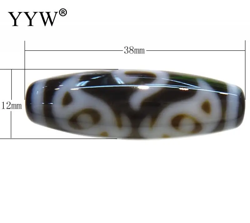 

2018 AAA High Quality 38x12x2.50mm Japan Eight Pattern Natural Tibetan Dzi Beads Oval Japan Eight Pattern&Two Tone Free Shipping