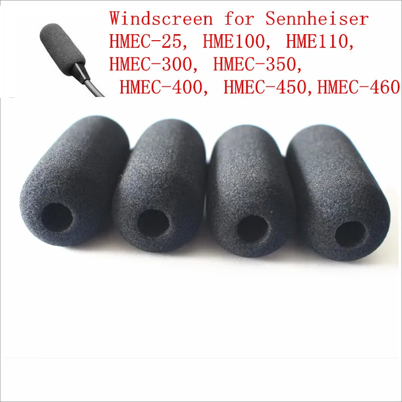 4pcs Aviation soft foam mic windscreen replacement sponge windshield for HMEC-25 HME100 HME110 HMEC-300 HMEC-400