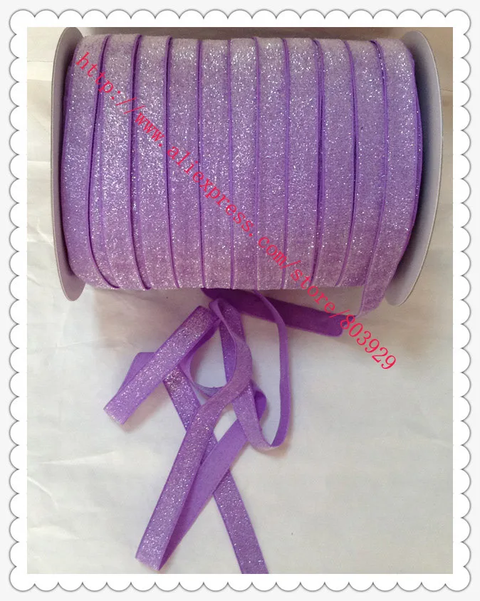 Stretch Hyacinth Metallic Velvet Ribbon    Sparkle Ribbon     5/8