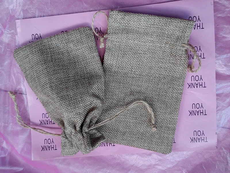 10*14cm 10pcs Jute sack Drawstring Gift Bags for Storage Cosmetic\Jewelry\Accessories\wedding\christmas Linen pouch Packaging