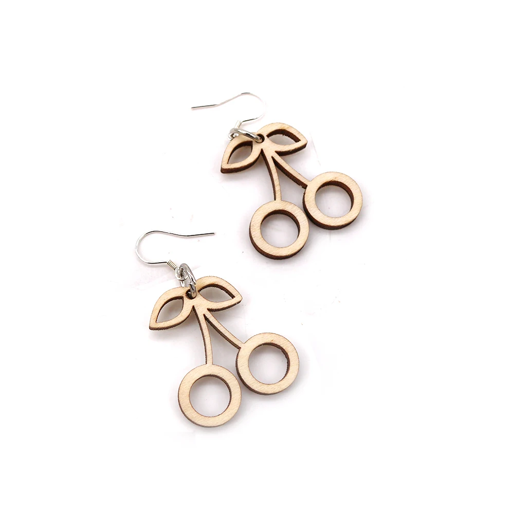 DIY Blank Wood Laser cut Earring Accesory Natural wood earrings Accessory (Wood Part Only )