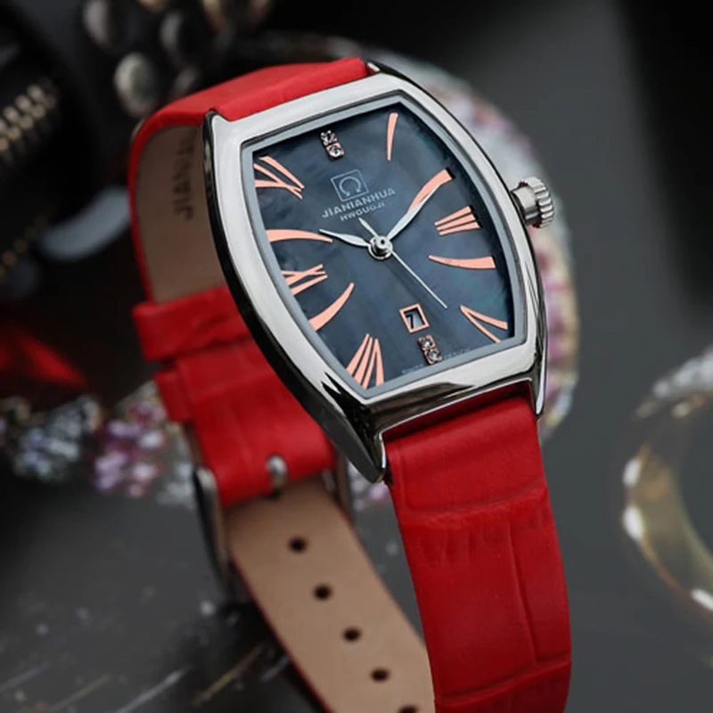 Switzerland Luxury Brand Watch Women Carnival Japan Quartz Women Watches Waterproof Colors Genuine Leather reloj hombre C8823-2