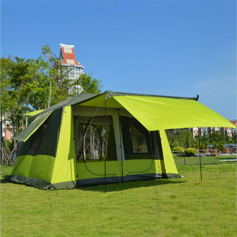 

High Quality Outdoor Super Waterproof Tent Two Bedroom One Hall Ultra-large Tents Outdoor Camping Beach Sun Shelter Pergola