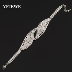 YFJEWE Fashion Rhinestone Jewelry Bracelets for Women Luxury Classic Crystal Bracelets Bangles Wedding Party Accessories B127