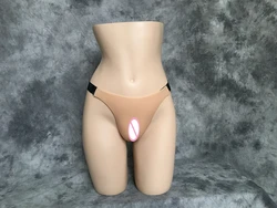 Silicone fake Vagina Artificial Vagina Bun Vulva T String TD Crossdress Transgender Drag Queen Vagina Panties Hide Male Genital