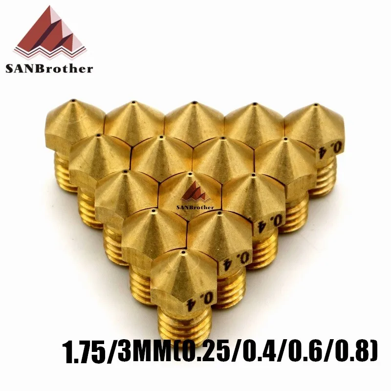 

3D Printer UM2++ UM2+ Extended Olsson Block 1.75/3MM Nozzles 0.25 0.4 0.6 0.8 Filament System Nozzles High Quality.