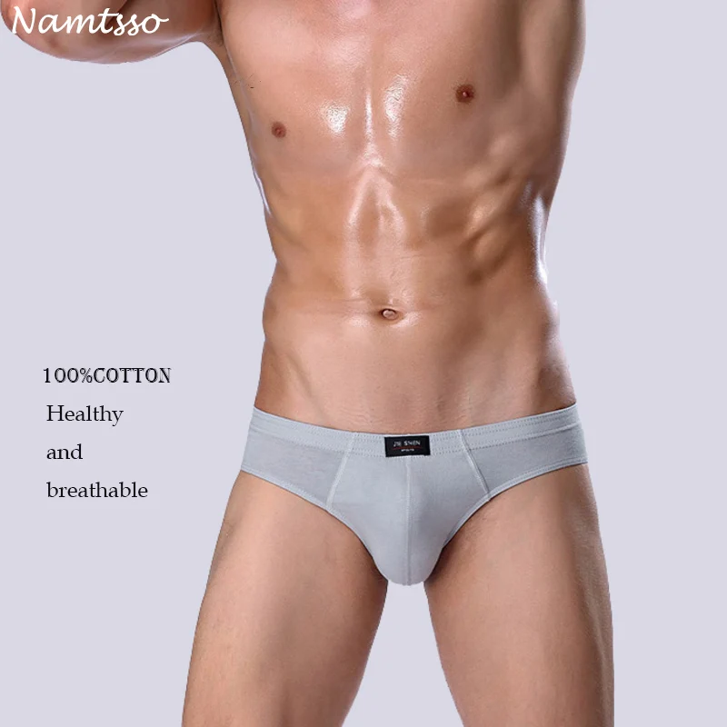 Hot sale all cotton underwear ultra-large size men\'s briefs male solid color underpants M-5XL