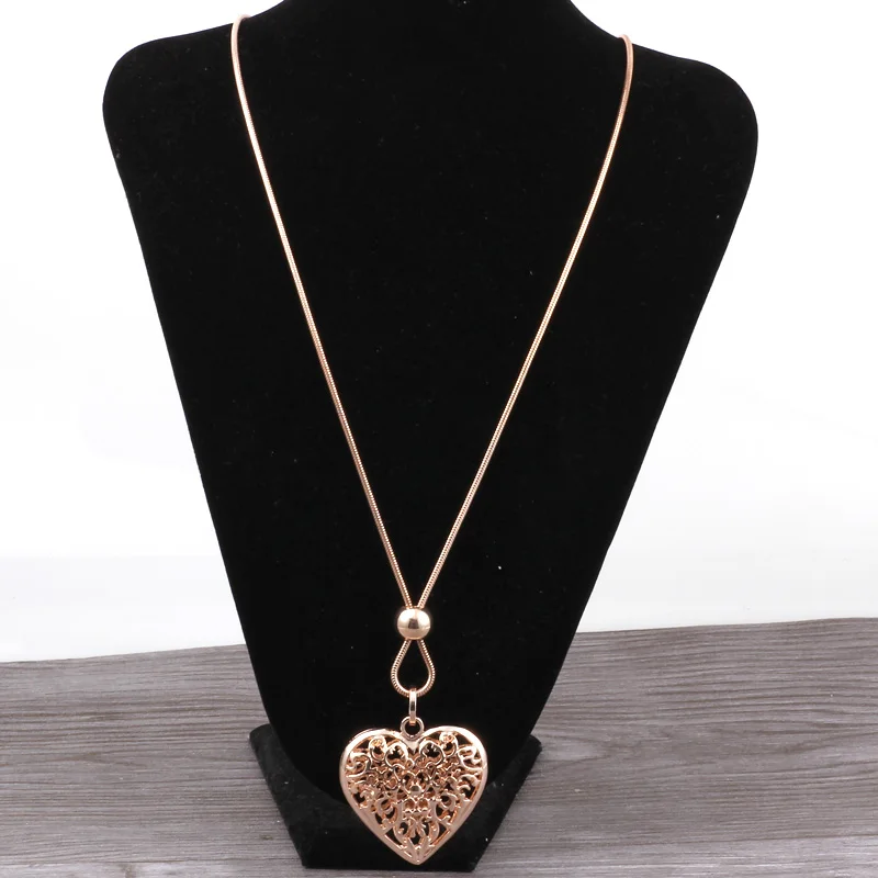 ELOYHI Women Vintage Pattern Full Three-dimensional Statment Pendants Long Sweater Chain For Women Necklace&Pendants Wholesale