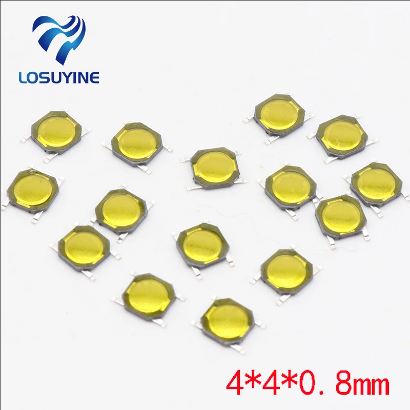 Hurtownie 100 sztuk 4*4*0.8mm 4x4x0.8MM dotykowy przełącznik wciskany Tact 4 Pin przełącznik mikroprzełącznik SMD