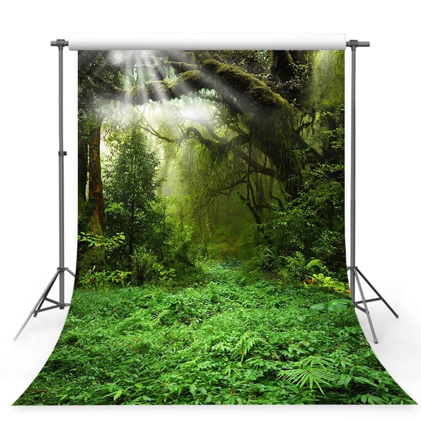  background for photo studio Fairy tale forest moon jungle green grass tree backdrop photocall photo prop professional