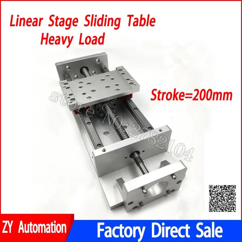 

CNC Sliding Table Stroke 200mm Cross Slide SFU1605 Ballscrew Linear Stage Motion Actuator CNC DIY Milling Drilling