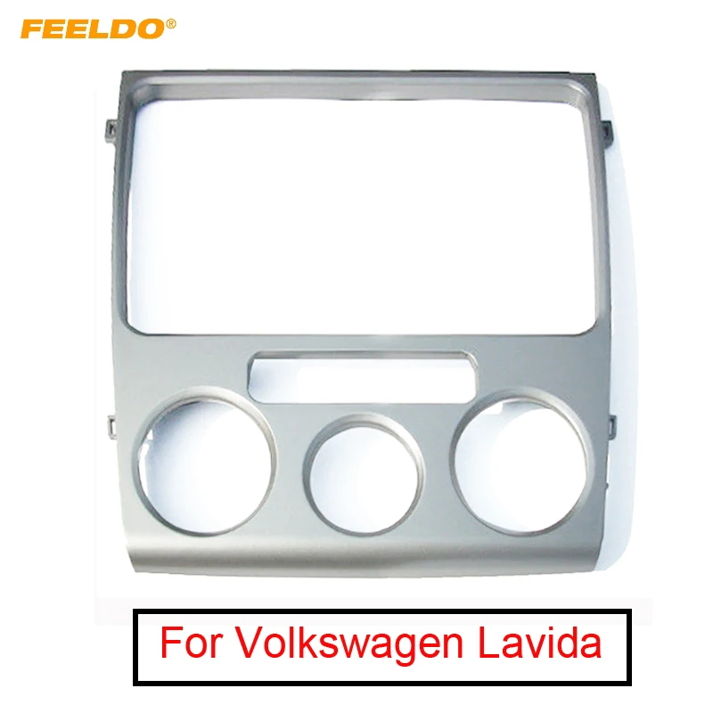 

FEELDO Silver Car 2DIN Dash Radio Stereo Fascia Frame For Volkswagen Lavida 2010-2012 Dash Panel Frame Installation Refitting