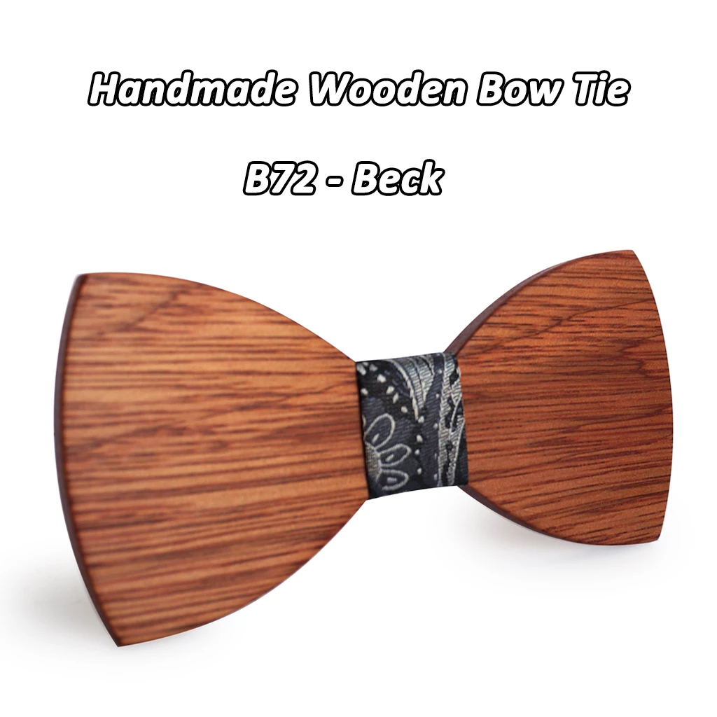 Mahoosive Simple Men\'s Suit Wooden Bow Tie For Groom Wedding Party Men Formal Wear Business Cravat Bow tie Clothing Accessories