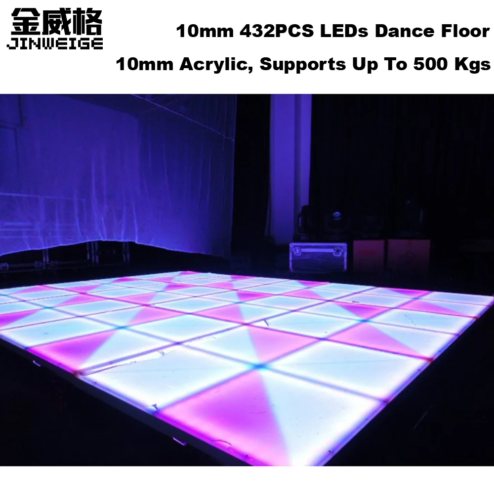 

1M*1M 10mm 432PCS RGB IP65 Waterproof Stage Equipment Producer DJ Party Disco Light Wedding Dance Floor