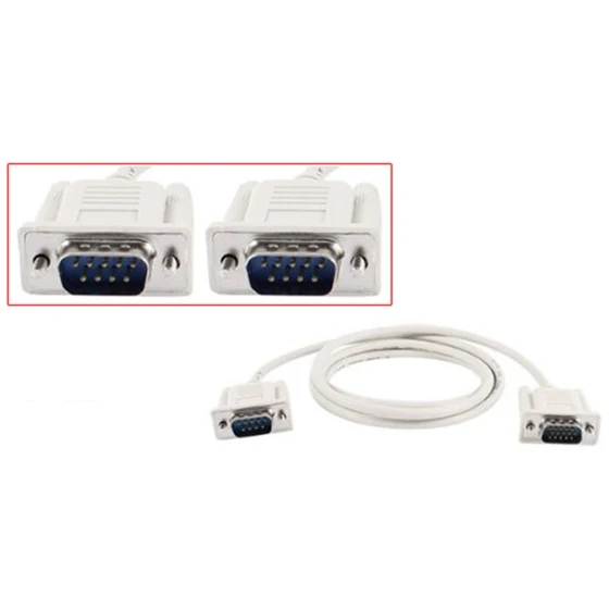 1.4M RS232 DB9 9 Pin Male Naar Vga Video 15 Pin Male Adapter Kabel Lichtgrijs