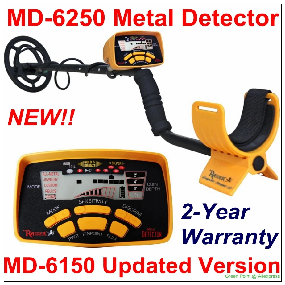 

MD-6250 Underground Metal Detector Professional Treasure Hunter Gold Detector for Treasure Search Electronic Measuring Finder