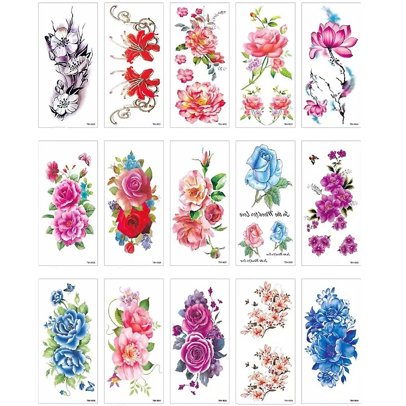 Waterproof Temporary Tattoo Sticker Body Art Arm Fake Flash Tattoos For Women
