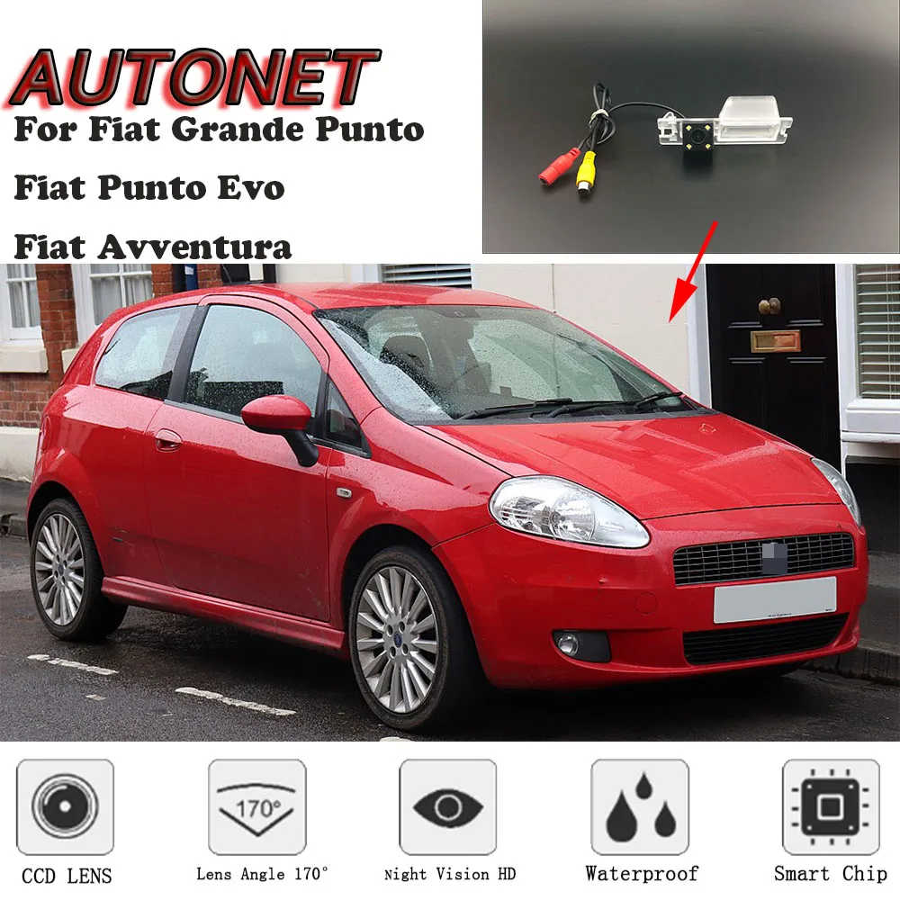 Kamera cofania AUTONET HD Night Vision dla fiata Grande Punto Fiat Punto Evo Fiat Avventura 3D 5D hatchback