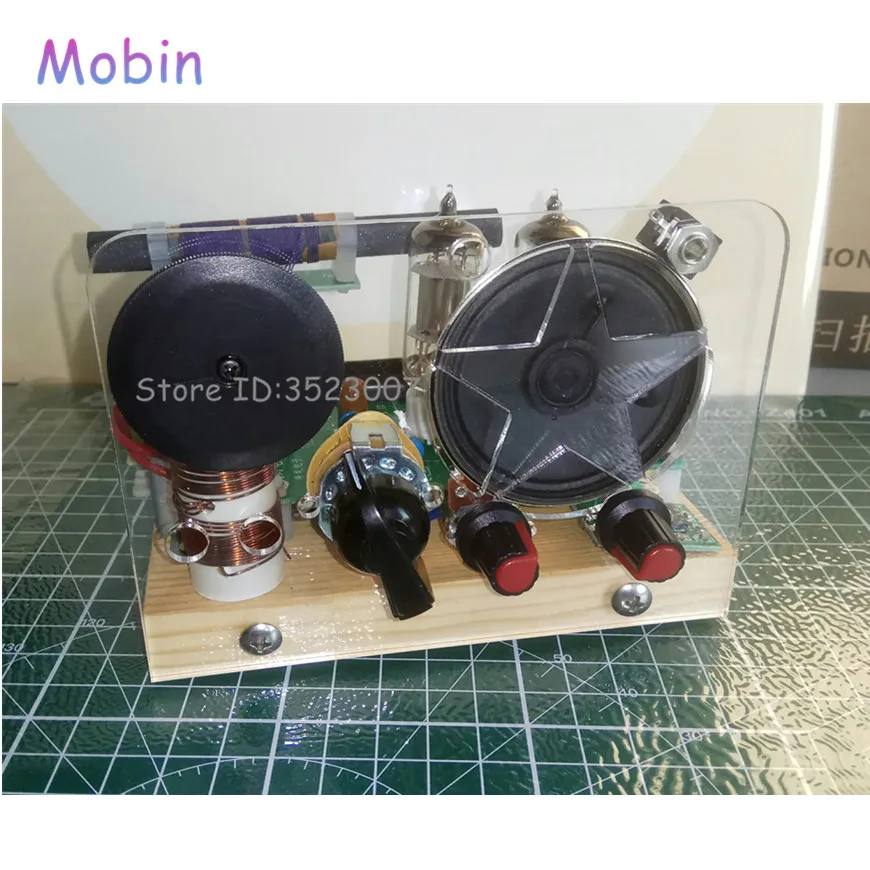 1PCS/LOT DC Three-band Tube Radio Kit New Product DIY Kit Electronic Tube Three Wave Medium/short/short Wave Kit