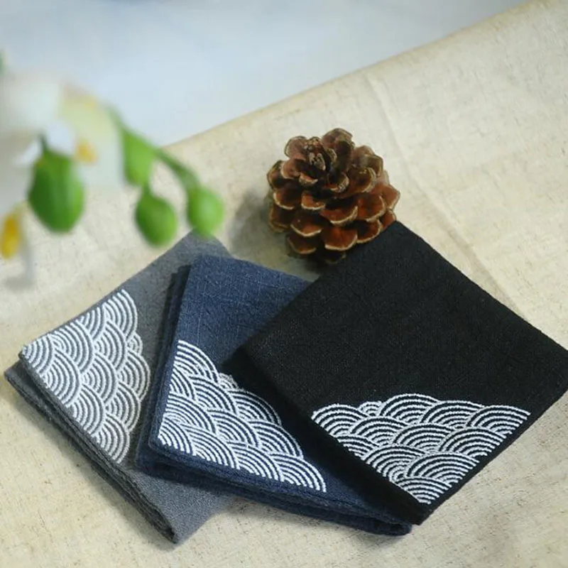 27*8cm Tea Napkins Cotton Linen Cloth Table Napkins Home Vintage Flax Napkin Tea Towels Coffee Towel ZA6902