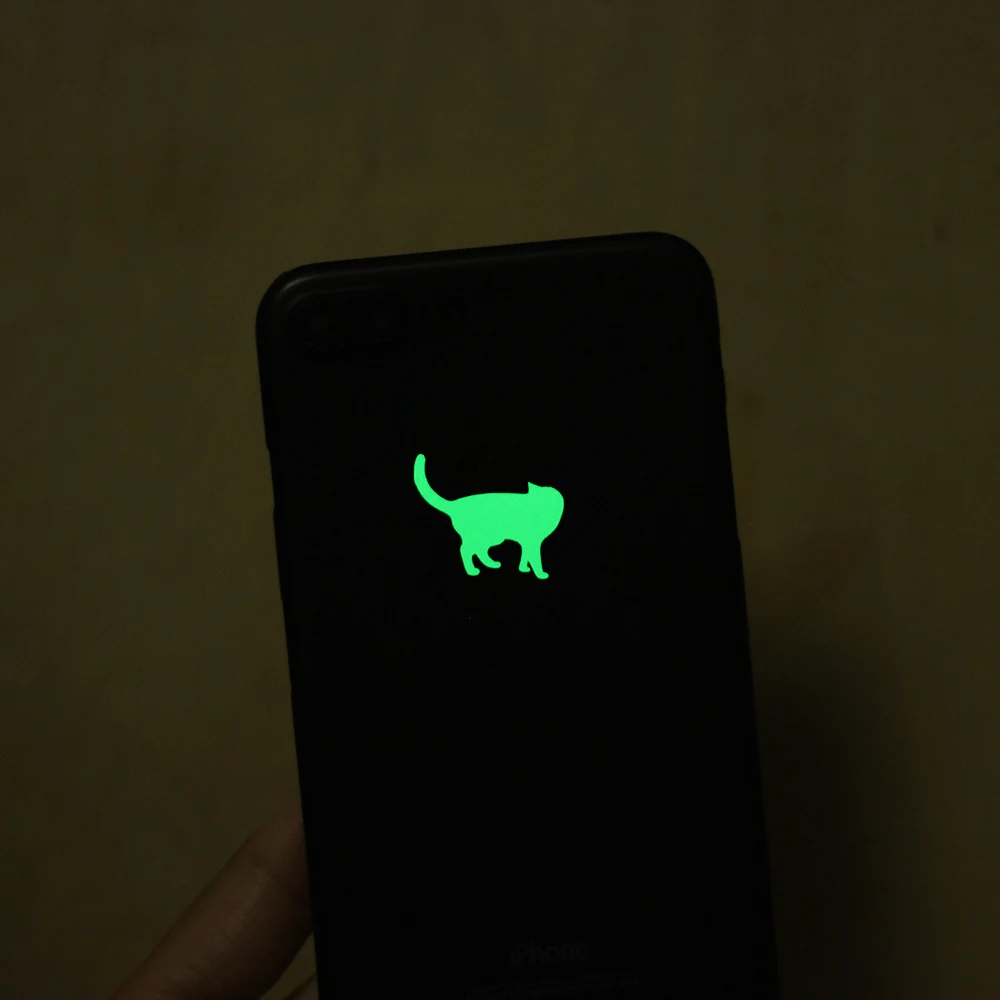 13pcs Cats Luminous Sticker Glow in the Dark Cartoon Animal Wall Switch Sticker Decal for Kids Room Furniture Laptop Phone Decor
