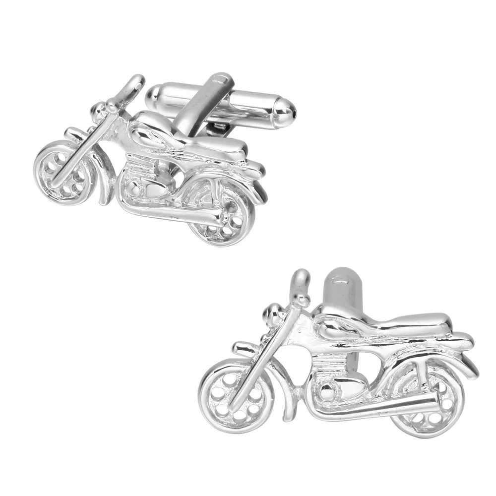 MeMolissa Display Box Cufflinks Classic Motorcycle Design Sports Style Solid Color Cufflinks for Men Wedding Jewelry Best Gifts