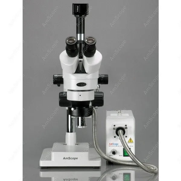 Simul-Focal Trinocular Microscopy3.5X-90X Simul-Focal Trinocular Boom Microscopy System + USB Camera