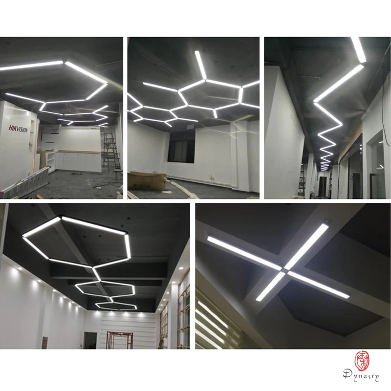 Dynasty Office LED Light Modern Linear Pendant Lamp Hanging Bar Droplight For Conference Room Study Home Decorative Fixture