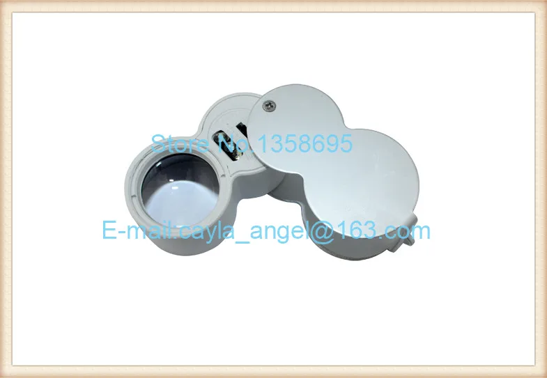 Free Shipping 40X-25mm Manifying Glass,LED Magnifier With Currency Detecting And Jewelry Identifying Type