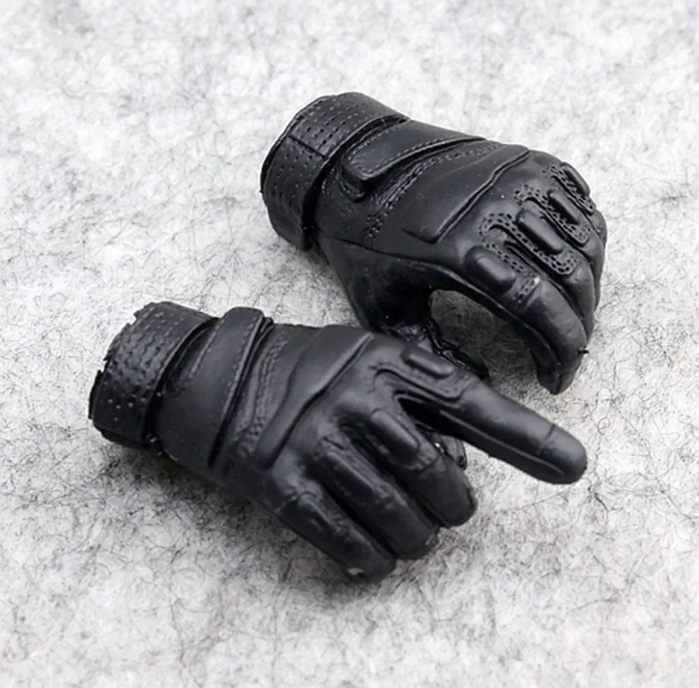 [wamami] 1:6 Scale Action Figure Toy Black Gloves Fitting Diy Accessories