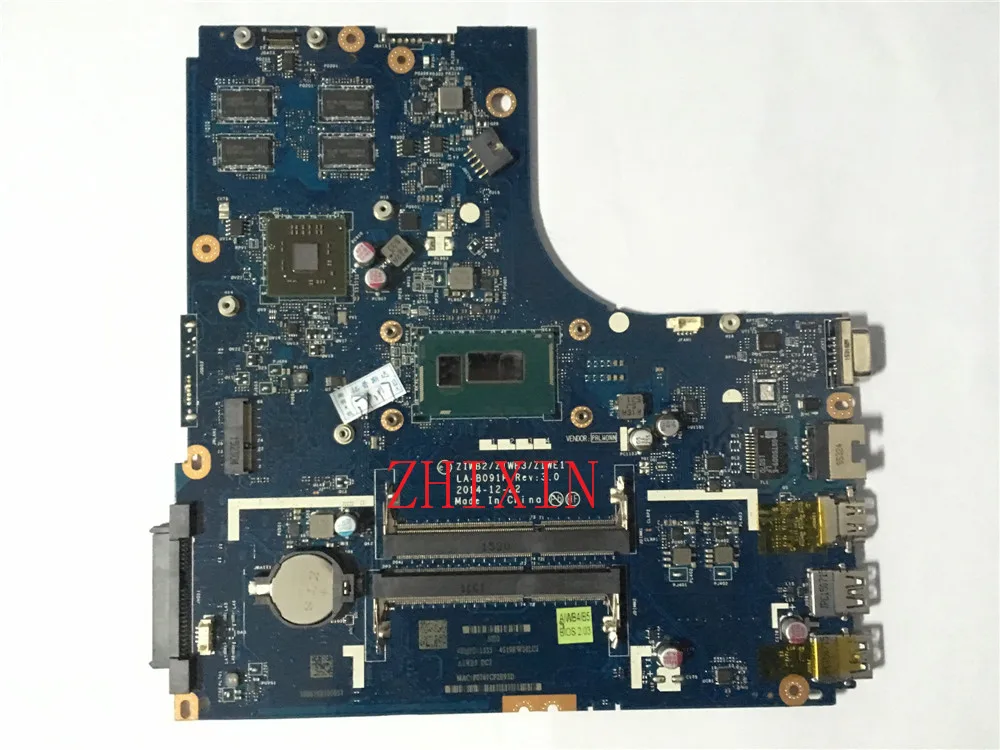 

yourui FRU:5B20G46259 for Lenovo Ideapad B50-70 Laptop Motherboard ZIWB2/ZIWB3/ZIWE1 LA-B091P SR1EF I5-4210U 2GB mainboard Teste