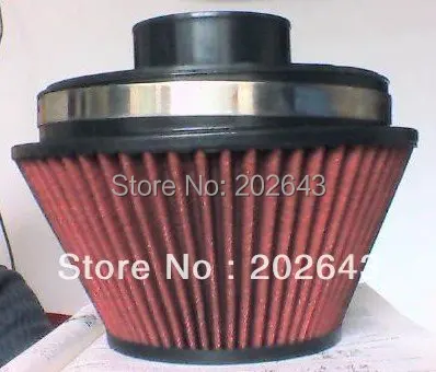 268802 red air filter & velocity stack 3\'\'/3.5\'\'/4\'\'152mm width performande universal for car intake pipe silicone hose parking