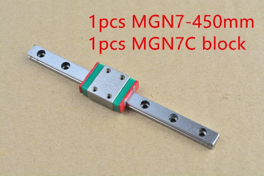 

MR7 7mm linear rail guide MGN7 length 450mm with mini MGN7C or MGN7H block miniature motion way 1pcs