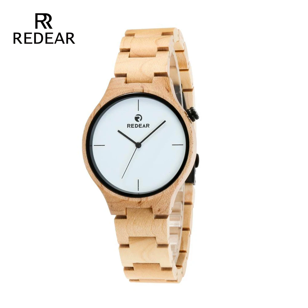 REDEAR Top Quality Maple Tree wooden Watch White Fashion Watch Man Automatic Mechanical Watch Men free shipping