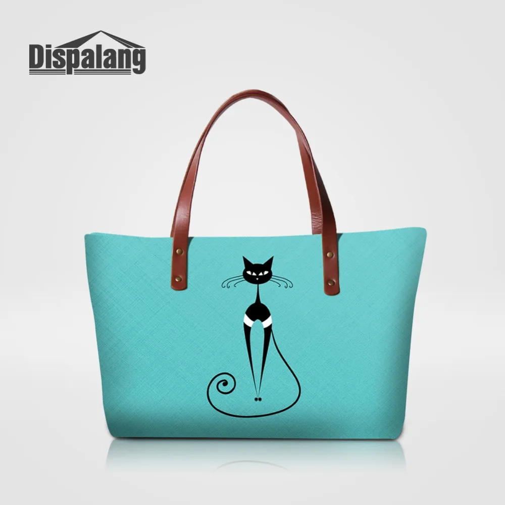 New Fashion Bag Handbag For Women Art Cat Printing Totes Bags For Teenage Girls Casual Beach Bags Ladies Travel Top-handle Bag