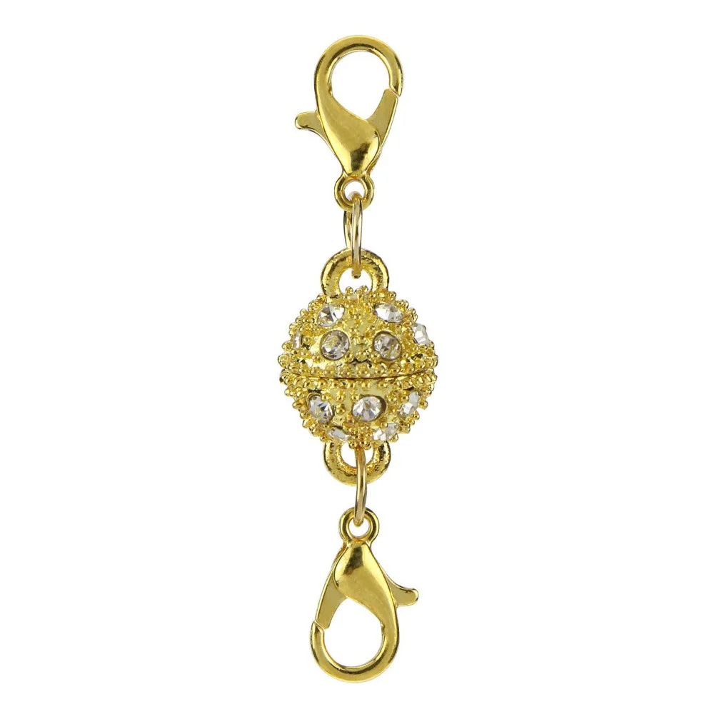 1 Pc Strong Magnetic Clasps For Necklace Bracelet Crystal Stainless Steel Chain Buckle Hook Jewelry Findings with Lobster Clasp