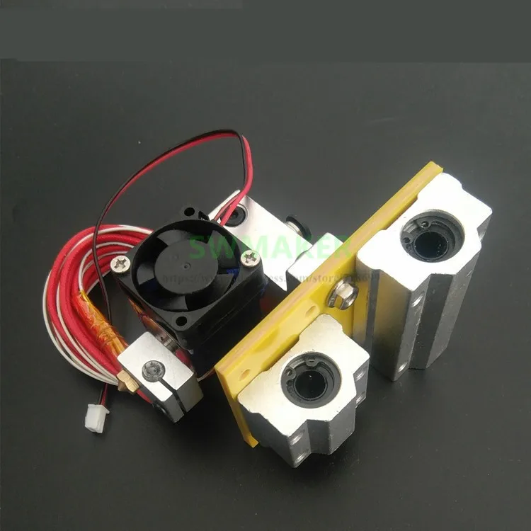 

SEEJIE Reprap Prusa i3 3D printer parts X axis Metal exturder carriage with V6 bowden feeding hotend for MK8 exturder