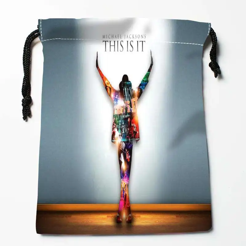 New Arrival Michael Jackson #s Drawstring Bags Custom Storage Printed Receive Bag Type Bags  Storage Bags Size 18X22cm