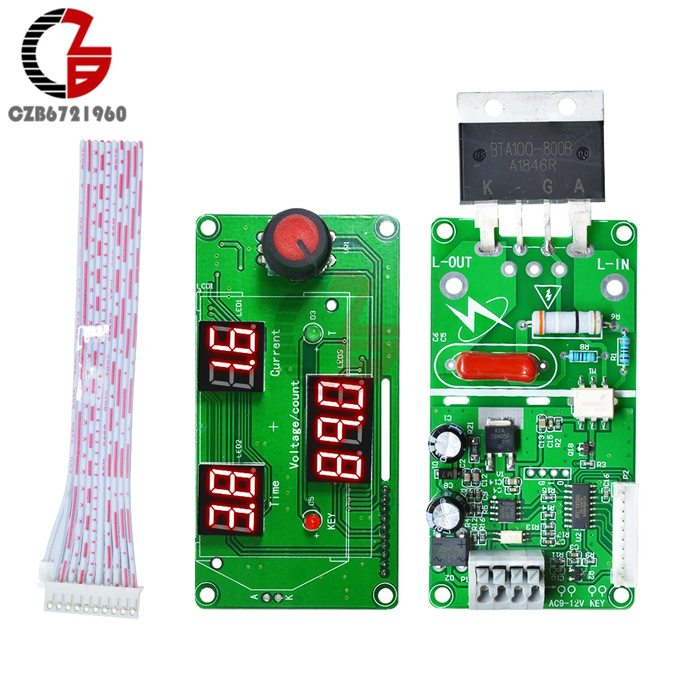 40A 100A Single Double Pulse Digital Spot Welder Weldering Controller Board Spot Solder Soldering Machine Time Control Module