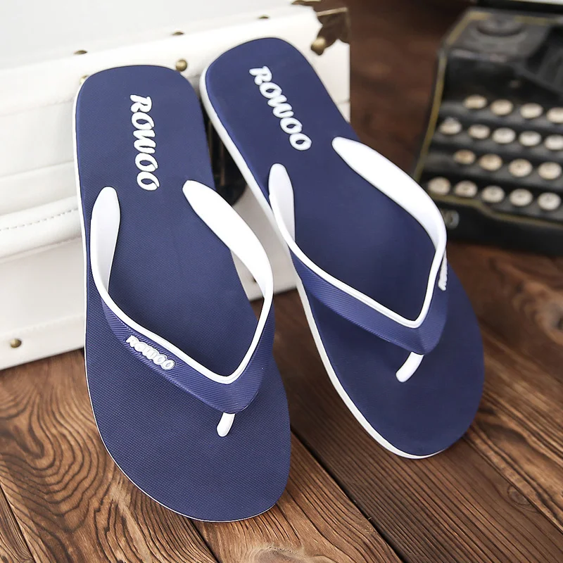 Moda verão homens flip flop ao ar livre sandálias masculinas sapatos de alta qualidade plana anti-derrapagem deslizantes casuais atacado dropship