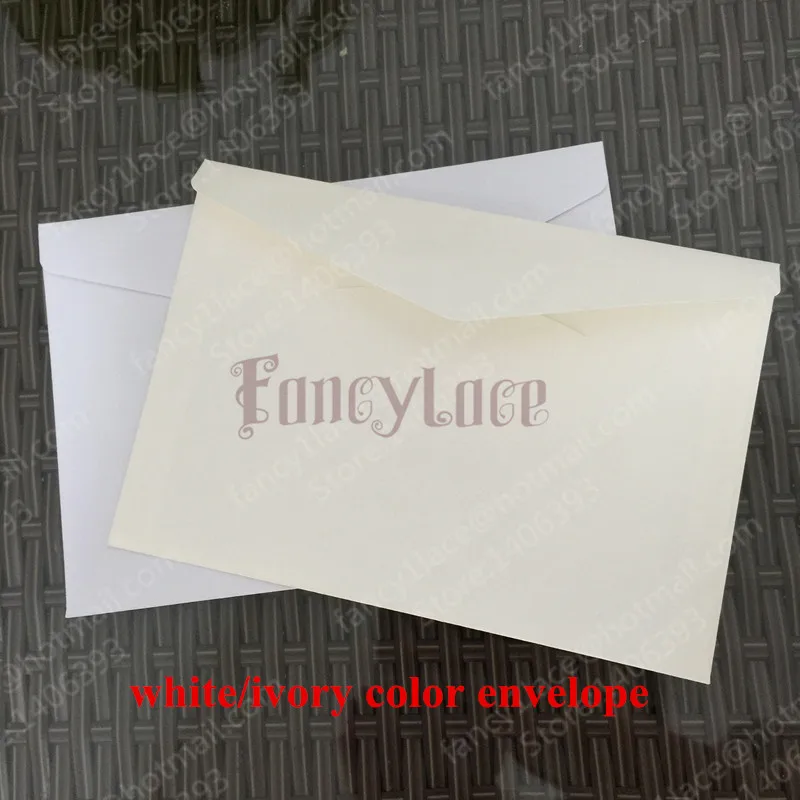 

50PCS 139*196cm white/ivory Rectangle invitations wedding invitation envelopes handkerchief special invitation univeral envelope