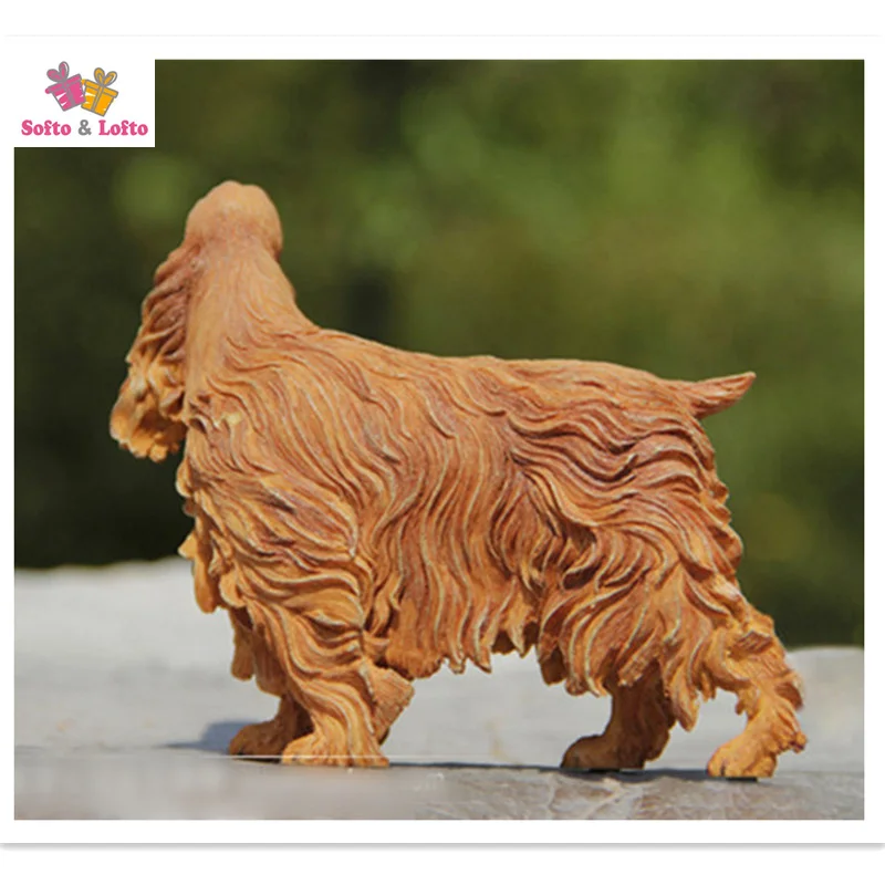 Good cocker spaniel dog model craft,artificial puppy,car styling home decoration,party favor birthday gift pet figure collection