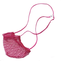 Sexy Mens Penis Pouch Thong Underwear Gay Male Fish Net Hole G Strings Panties See Through Transparent U Convex Pouch Underpants