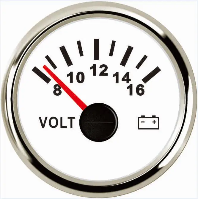 52mm Pointer Voltmeters 8-16V Spanningsmeters voor Auto, Boot, Landbouwmachines, Motoren, Vrachtwagens