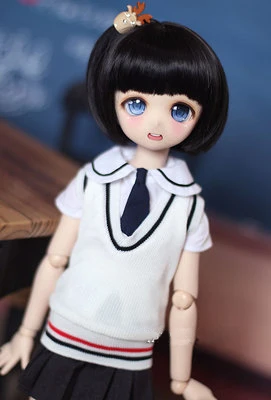 D01-P395 children handmade toy 1/6 1/4 1/3 uncle Doll clothes BJD/SD doll College wind V-neck vest 1pcs