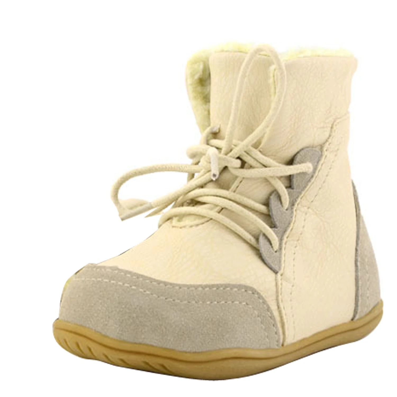 

2016 Winter Children Snow Boots Soft Lace-up Kids Leather Boots Warm Shoes Girls Boys Casual Ankle Boots High Quality Baby Shoes