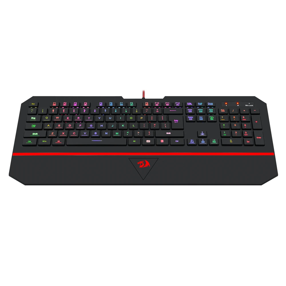Gaming Keyboard K502 Redragon Kaeyboard RGB LED Backlit Illuminated Keyboard 104 Key Computer Gaming Keyboard SilentWrist Rest image 3